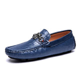 Fashion Slip-On Genuine Leather Men's Boat Driving Shoes Loafers