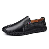 Fashion Casual Genuine Leather Breathable Slip on Men's Loafers