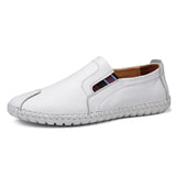 Fashion Casual Genuine Leather Breathable Slip on Men's Loafers