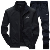 Men's Tracksuits Solid Color Sportswear Autumn(Men's Jacket + Pants) Casual 2 Piece Set