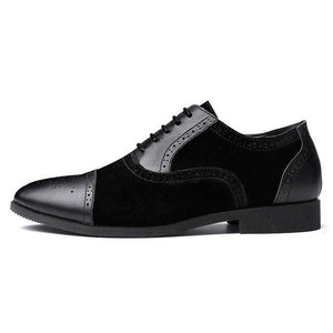 Fashion Retro Style Leather Patchwork Pointed-toe Men's Dress Shoes