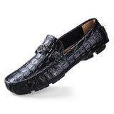 Plus Size Genuine Leather Men's Driving Shoes Loafers