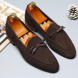 Italian Style Scrub Leather Slip-On Men's Casual Shoes