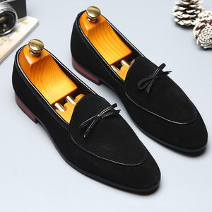 Italian Style Scrub Leather Slip-On Men's Casual Shoes