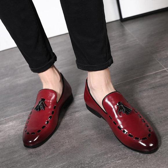 Fashion Tassel PU Leather Formal Wedding Men's Dress Shoes