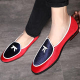 Fashion Silk Velvet Leather Breathable Slip-on Men's Shoes