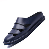 British Style Genuine Leather Beach Summer Men's Casual Sandals