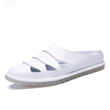 British Style Genuine Leather Beach Summer Men's Casual Sandals