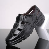 Breathable Split Leather Outdoor Beach Men's Sandals