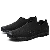 Fashion Hollow Round-toe Leather Men's Loafers