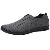 Fashion Hollow Round-toe Leather Men's Loafers