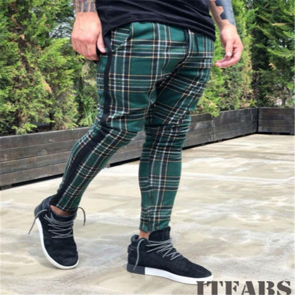 Cotton Elastic Full Sportswear Men's Casual Pants