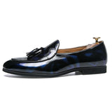 Classic Patent Leather Tassel Slip-On Men's Loafers Dress Shoes