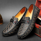 Fashion Genuine Leather Slip On Anti-slip Men's Loafers