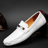 Fashion Genuine Leather Slip On Anti-slip Men's Loafers