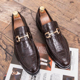 Men  Leather Formal Wedding Elegant Luxury Suit Party Pointed Toe Flats Dress Shoes