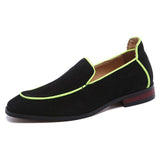 Italian Style Suede Pointed Toe Men's Loafers