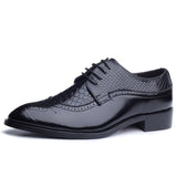 Men's Snakeskin Design Lace- Up Formal Dress Shoe