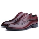 Men's Snakeskin Design Lace- Up Formal Dress Shoe