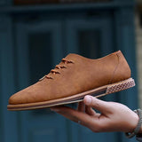 Genuine Leather Breathable Lace-up Handmade Men Shoes