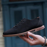 Genuine Leather Breathable Lace-up Handmade Men Shoes